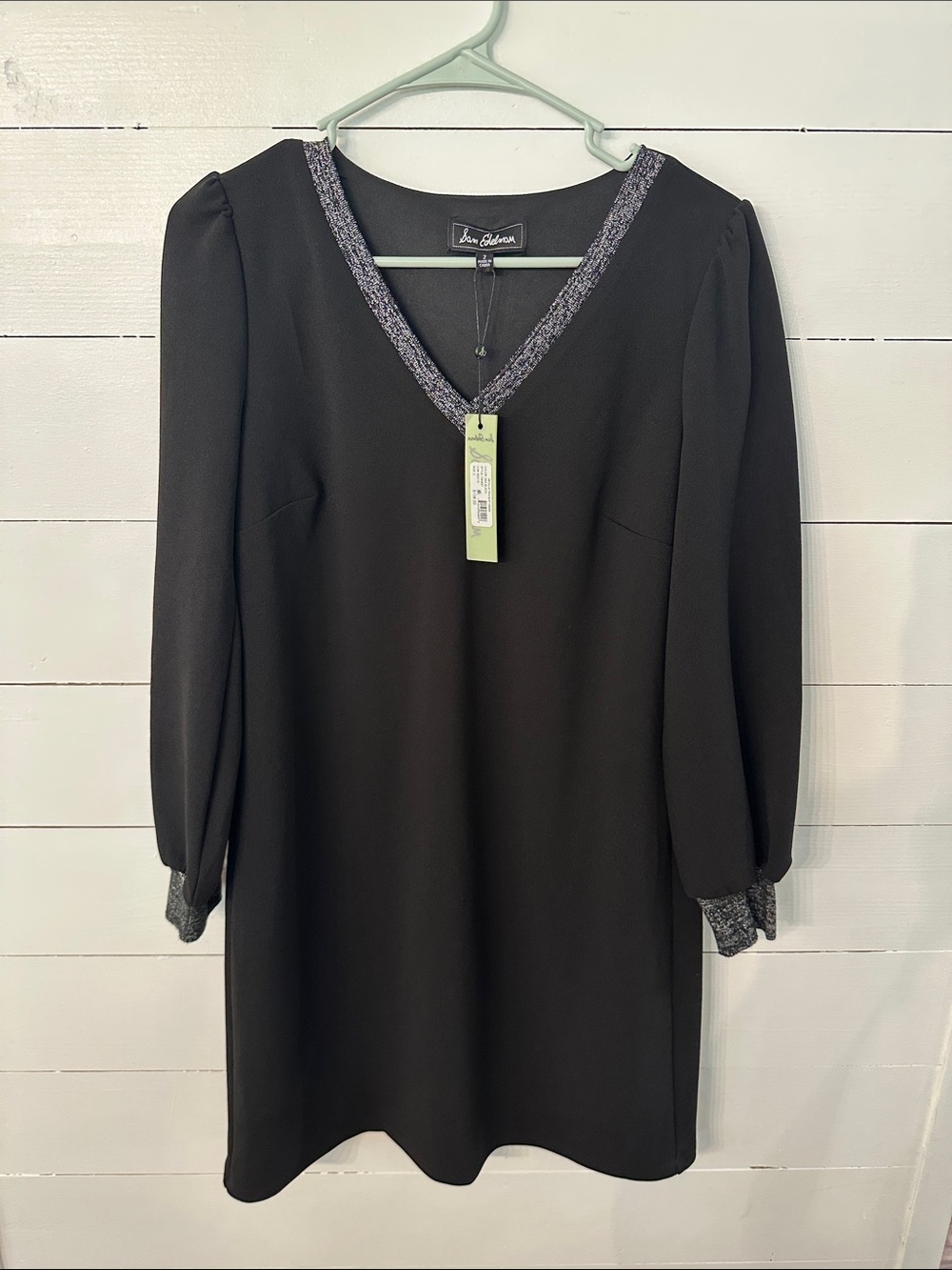 Sam Edelman Black Mini Dress with Silver Trim